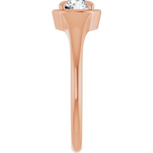 18K Rose Gold 5.5 mm Round Ring Mounting – image 7