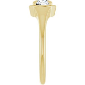 10K Yellow Gold 5.5 mm Round Ring Mounting – image 7