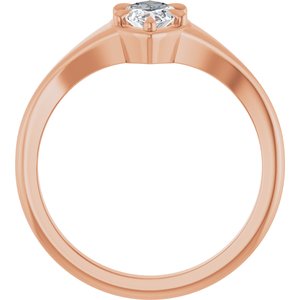 10K Rose Gold 9x4.5 mm Marquise Ring Mounting – image 3
