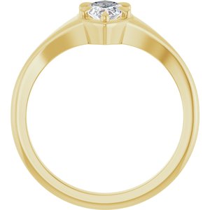 18K Yellow Gold 9x4.5 mm Marquise Ring Mounting – image 3