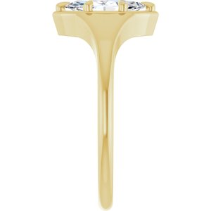 18K Yellow Gold 9x4.5 mm Marquise Ring Mounting – image 7