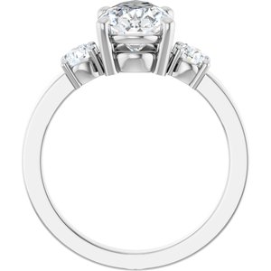 18K White Gold 11.5x7 mm Pear Ring Mounting – image 3