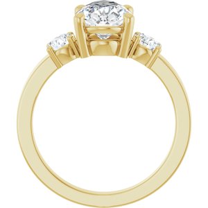 18K Yellow Gold 11.5x7 mm Pear Ring Mounting – image 3