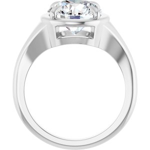 Sterling Silver 9.4 mm Round Ring Mounting – image 3