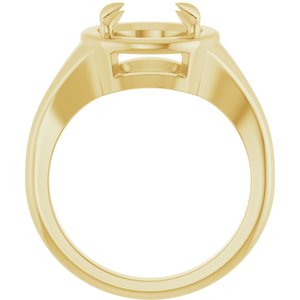 10K Yellow Gold 9.4 mm Round Ring Mounting – image 4