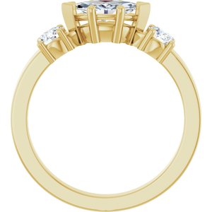 14K Yellow Gold 8x4 mm Marquise Ring Mounting – image 3