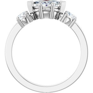 14K White Gold 8x4 mm Marquise Ring Mounting – image 3