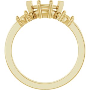 14K Yellow Gold 8x4 mm Marquise Ring Mounting – image 4