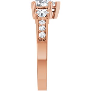 14K Rose Gold 7x5 mm Pear Ring Mounting – image 7