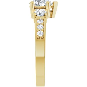 10K Yellow Gold 7x5 mm Pear Ring Mounting – image 7