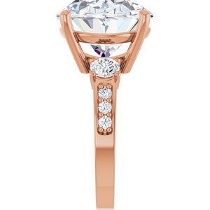 10K Rose Gold 18x13 mm Oval Ring Mounting – image 7