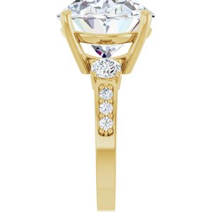18K Yellow Gold 18x13 mm Oval Ring Mounting – image 7