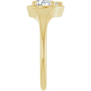 18K Yellow Gold 7x5 mm Pear Ring Mounting – image 7