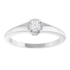 Continuum Sterling Silver 3.5 mm Round Ring Mounting – image 5