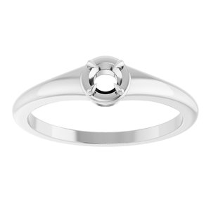 Continuum Sterling Silver 3.5 mm Round Ring Mounting – image 6