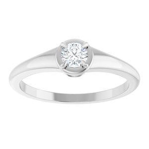 Platinum 3.8 mm Round Ring Mounting – image 5
