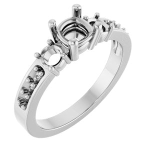 Continuum Sterling Silver 5x5 mm Cushion Ring Mounting – image 2