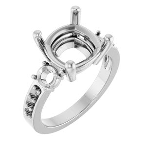 Continuum Sterling Silver 10x10 mm Cushion Ring Mounting – image 2