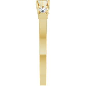 18K Yellow Gold 5x3 mm Marquise Ring Mounting – image 7