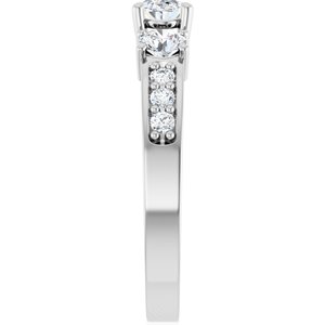 10K White Gold 6x4 mm Oval Ring Mounting – image 7