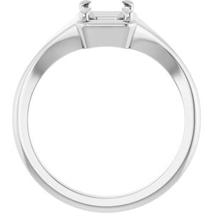 Sterling Silver 7x5 mm Emerald Ring Mounting – image 4