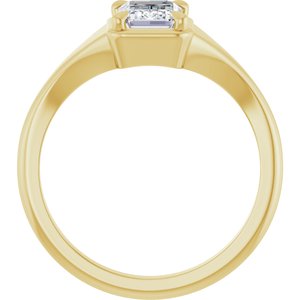 10K Yellow Gold 7x5 mm Emerald Ring Mounting – image 3