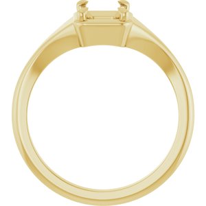 10K Yellow Gold 7x5 mm Emerald Ring Mounting – image 4