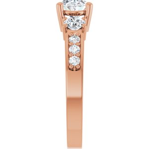 18K Rose Gold 7.5x5.5 mm Oval Ring Mounting – image 7