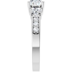 14K X1 White Gold 7.5x5.5 mm Oval Ring Mounting – image 7