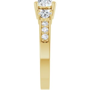 14K Yellow Gold 7.5x5.5 mm Oval Ring Mounting – image 7
