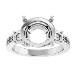 Continuum Sterling Silver 12x10 mm Oval Ring Mounting – image 6