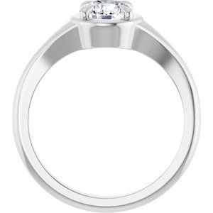 Sterling Silver 6 mm Round Ring Mounting – image 3