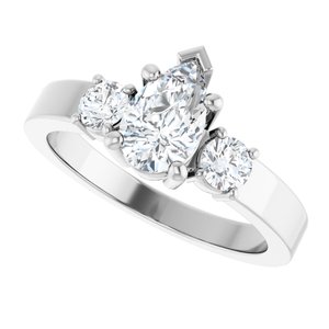Continuum Sterling Silver 8x5 mm Pear Ring Mounting – image 8