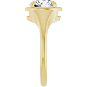 10K Yellow Gold 8 mm Round Ring Mounting – image 7