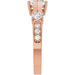 10K Rose Gold 10.5x5.5 mm Marquise Ring Mounting – image 7