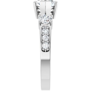 18K White Gold 10.5x5.5 mm Marquise Ring Mounting – image 7