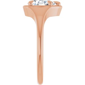 10K Rose Gold 8x5 mm Pear Ring Mounting – image 7
