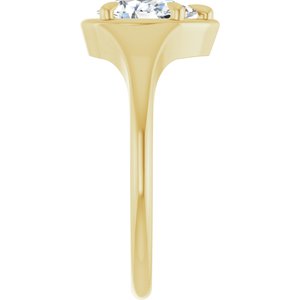 10K Yellow Gold 8x5 mm Pear Ring Mounting – image 7