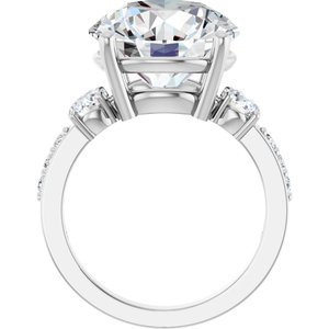 Sterling Silver 13 mm Round Ring Mounting – image 3