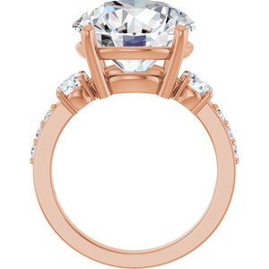 10K Rose Gold 13 mm Round Ring Mounting – image 3
