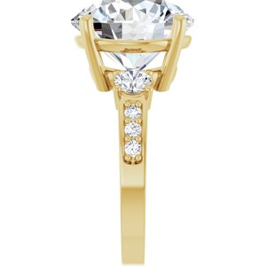 10K Yellow Gold 13 mm Round Ring Mounting – image 7