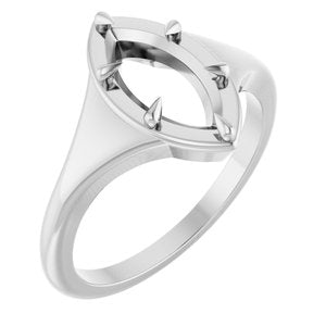 Continuum Sterling Silver 11x5.5 mm Marquise Ring Mounting – image 2