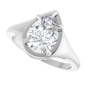 Continuum Sterling Silver 10x7 mm Pear Ring Mounting – image 8