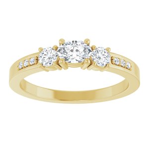 18K Yellow Gold 5x3.5 mm Oval Ring Mounting – image 5