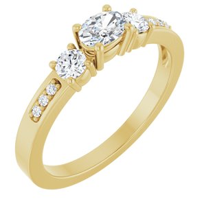 10K Yellow Gold 5x3.5 mm Oval Ring Mounting