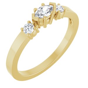 14K Yellow Gold 5x3 mm Marquise Ring Mounting