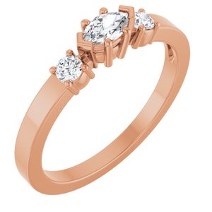 10K Rose Gold 5x3 mm Marquise Ring Mounting