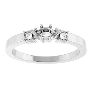 14K White Gold 5x3 mm Marquise Ring Mounting – image 6