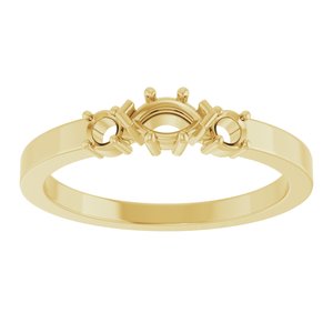 18K Yellow Gold 5x3 mm Marquise Ring Mounting – image 6