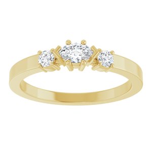 10K Yellow Gold 5x3 mm Marquise Ring Mounting – image 5